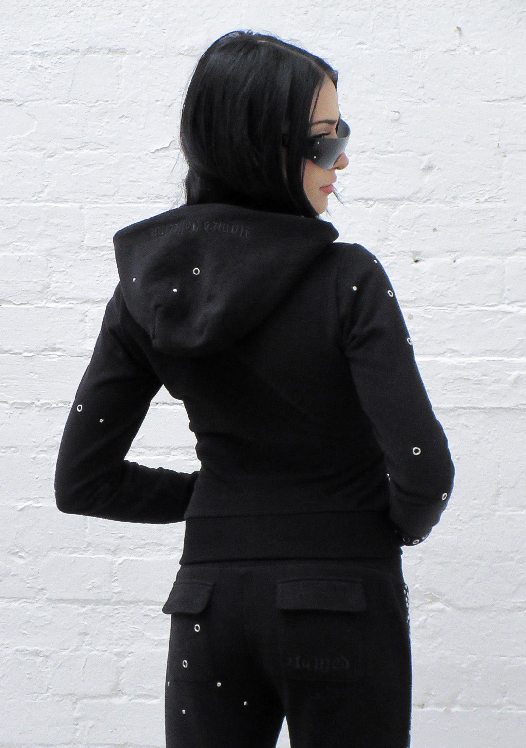 KNIGHT STUDDED FITTED PANTS BLACK